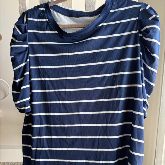 SHEIN Blue/White striped top - Picture 1 of 3